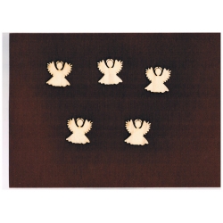 SKLEJKA #3mm Aniołek 3,5x3,5cm mini  komplet ( 5szt )  z aureolą